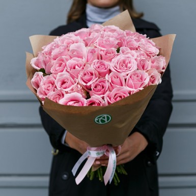 Букет из светло-розовых роз